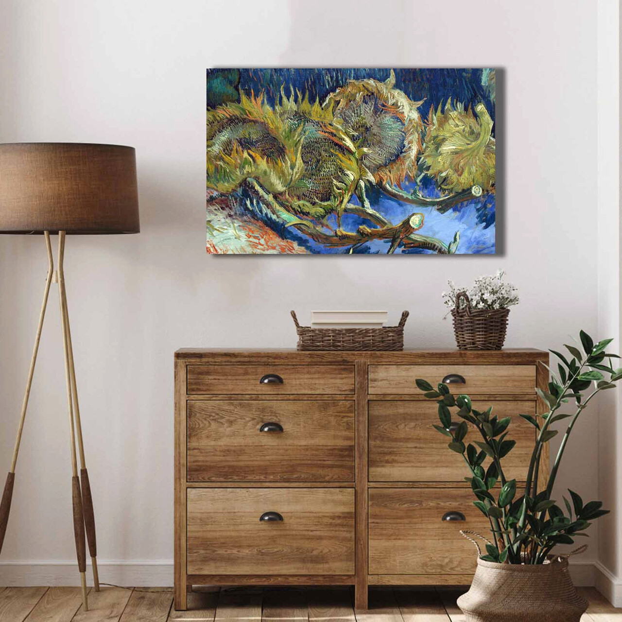 Tablou decorativ, 4570VANGOGH076, Lemn, Multicolor - imagine 4